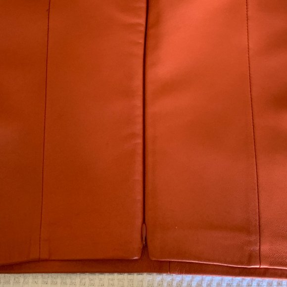 Danier orange leather skirt - Picture 3 of 4